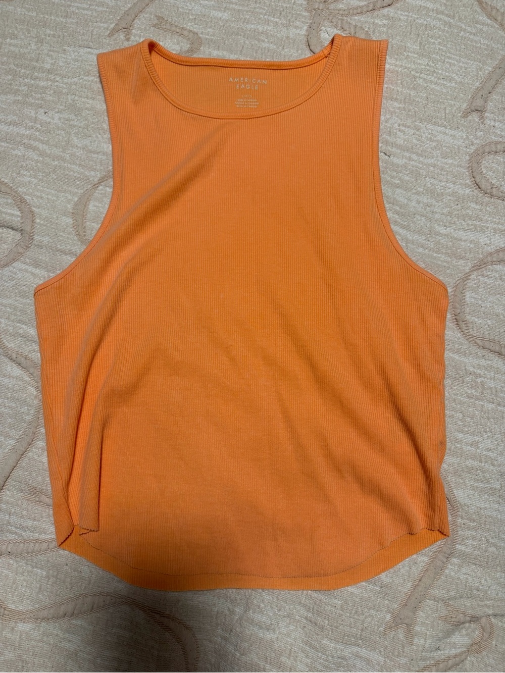 American Eagle Outfitters Orange Ribbed Sleeveless Tank